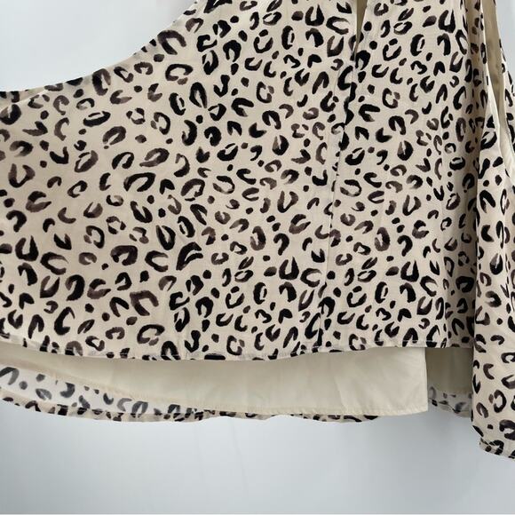 11 HONORE Tank Blouse Size 14 NWT Cropped Plus Size Curvy Animal Print Halter - Picture 13 of 16